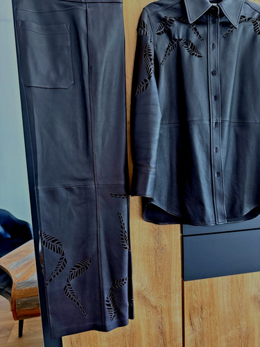 Cos leder jacke hose - cos,